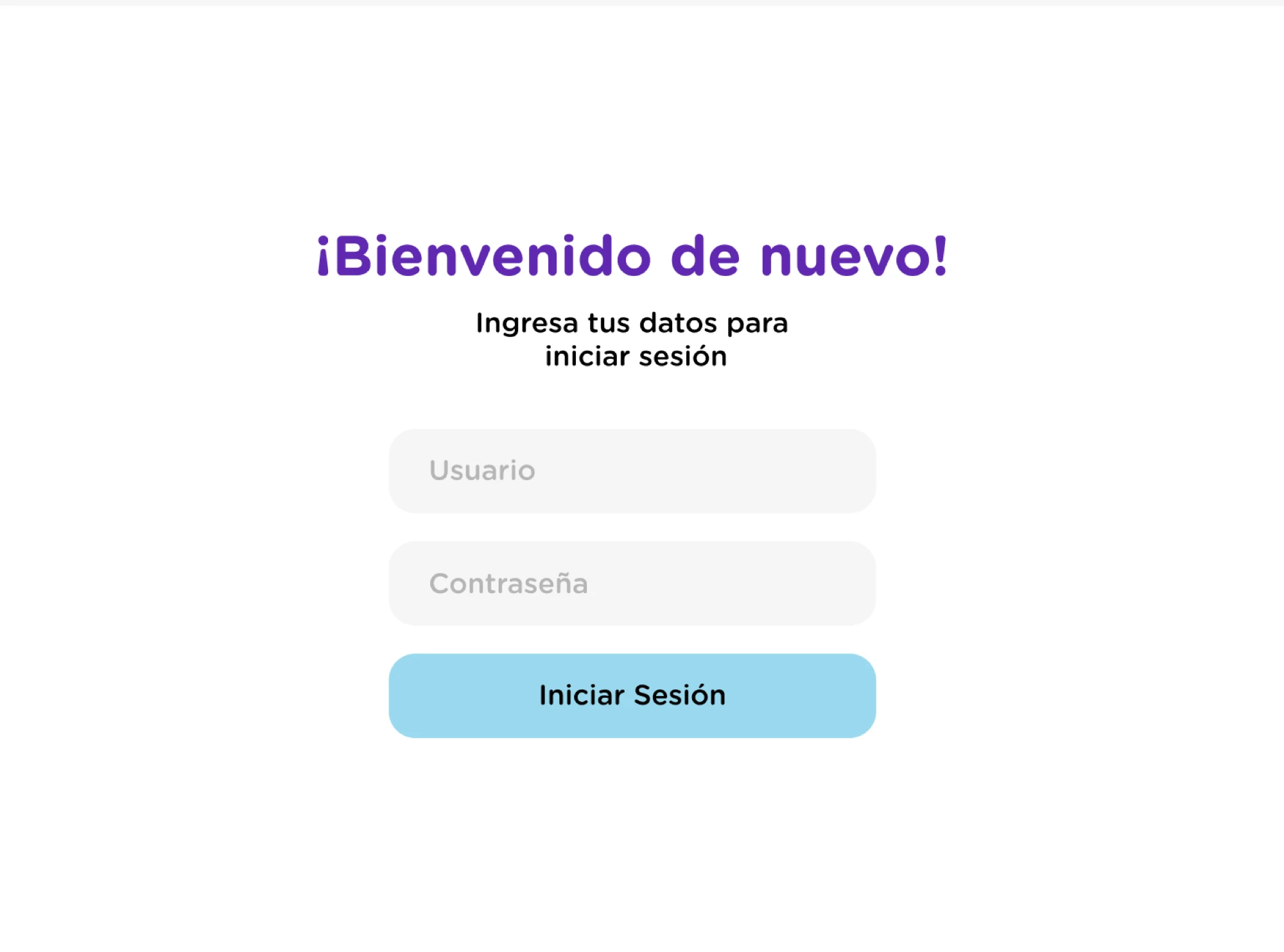 Pantalla de inicio de sesión de la plataforma de FEM HOMI